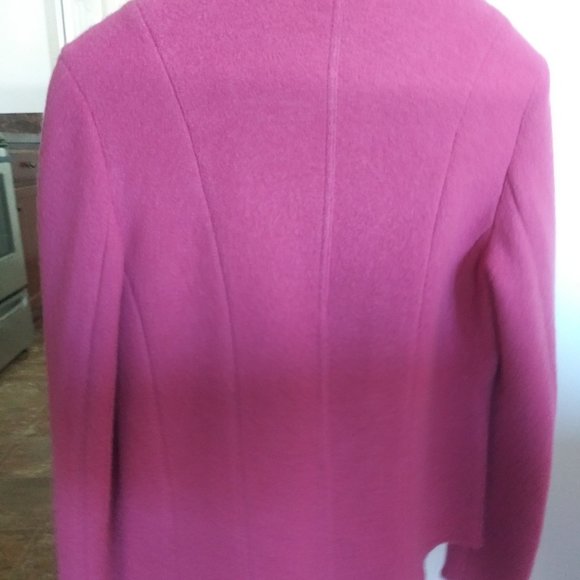 Casual Corner Soft Wool Blend Fusia Coat - Picture 4 of 4